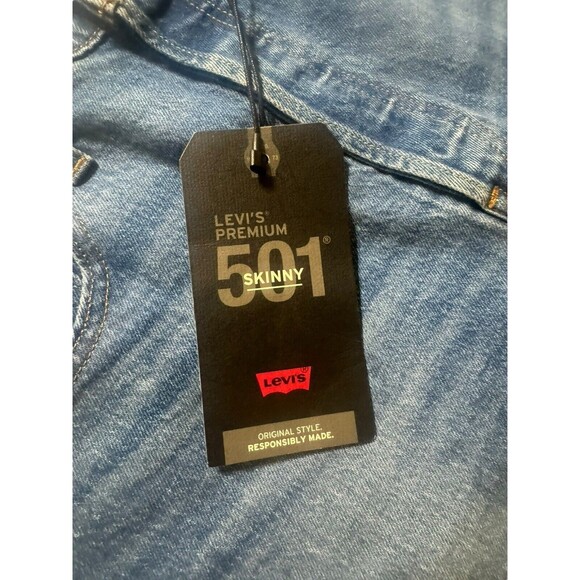 Women’s Levi's 501 High-Rise Skinny Jeans Fitted Through Hip & Thigh 32x28 - Picture 3 of 16